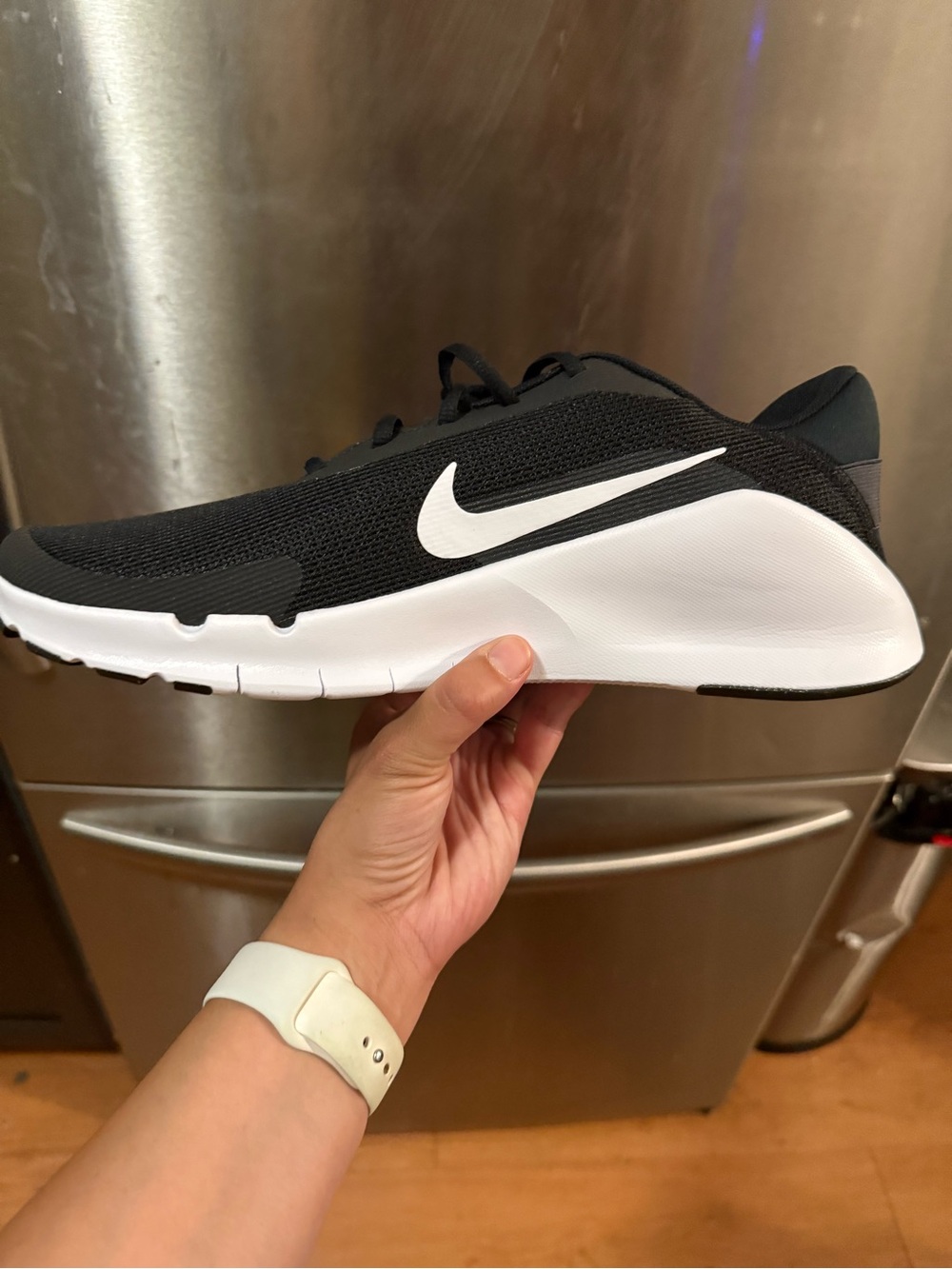 Nike Black and White Mesh Trainer with Signature Swoosh size 13 wide